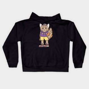 Basketball Cat Sport Club Kids Hoodie